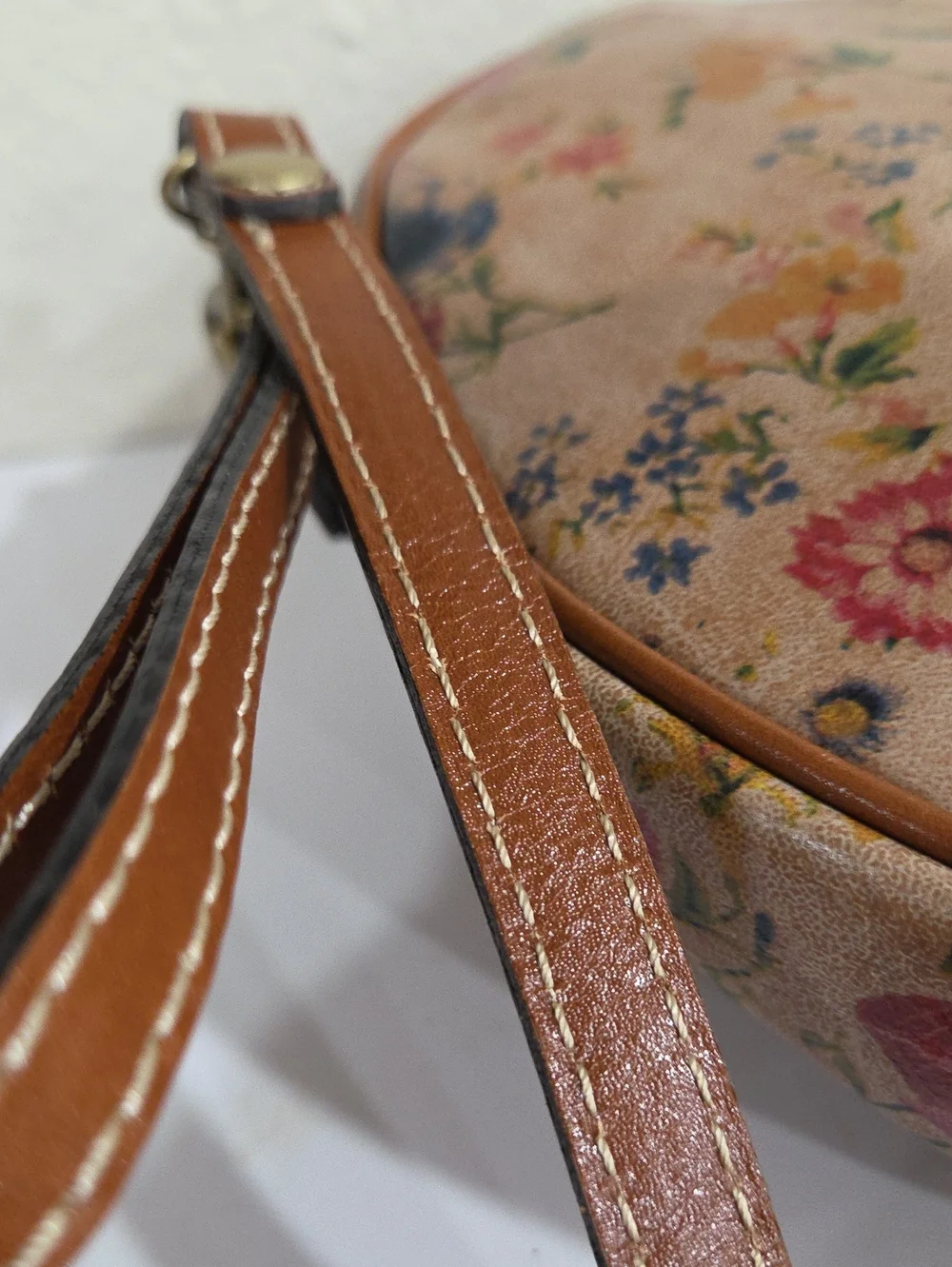 Patricia Nash Floral Round Crossbody Bag - Pink Floral